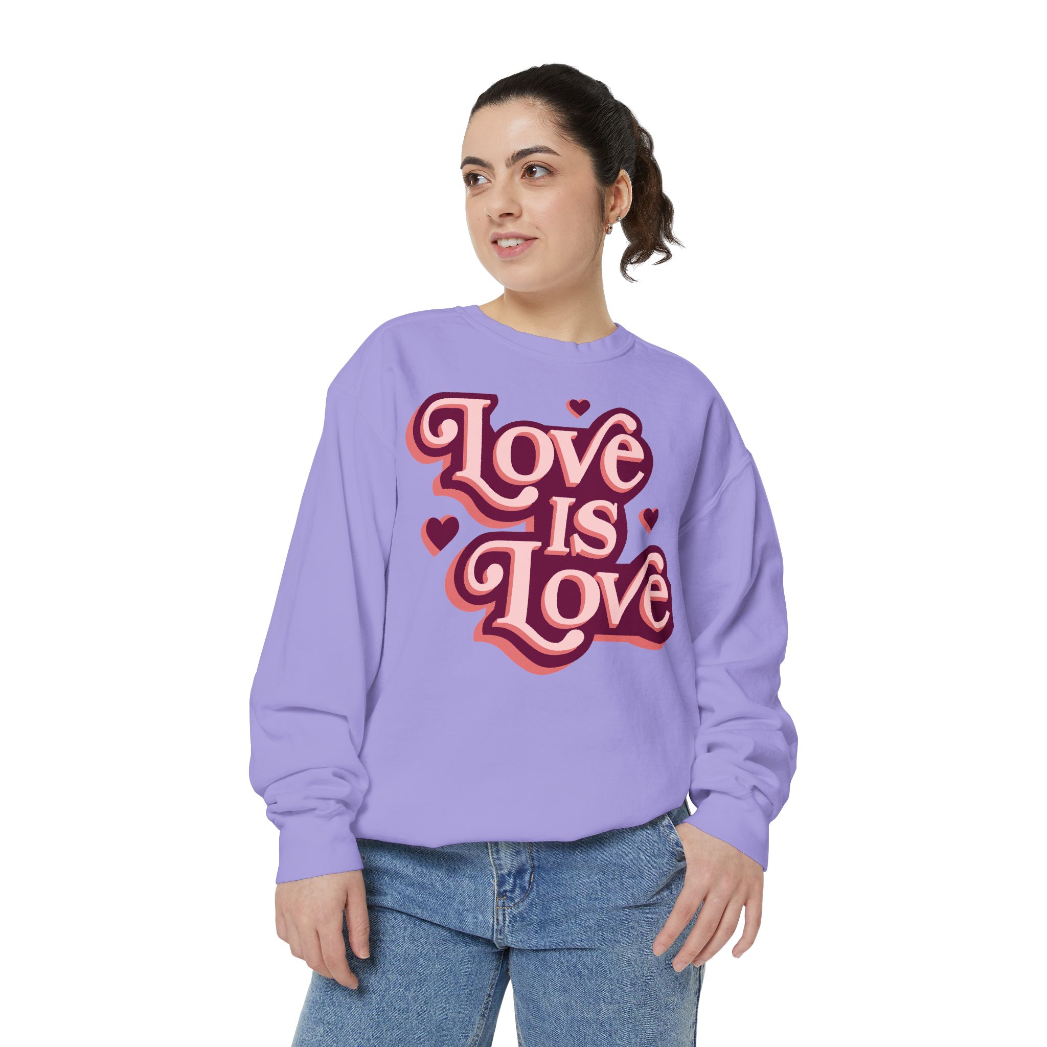 Love Is Love Sweatshirt — Retro Script Pride Pullover - Image 11