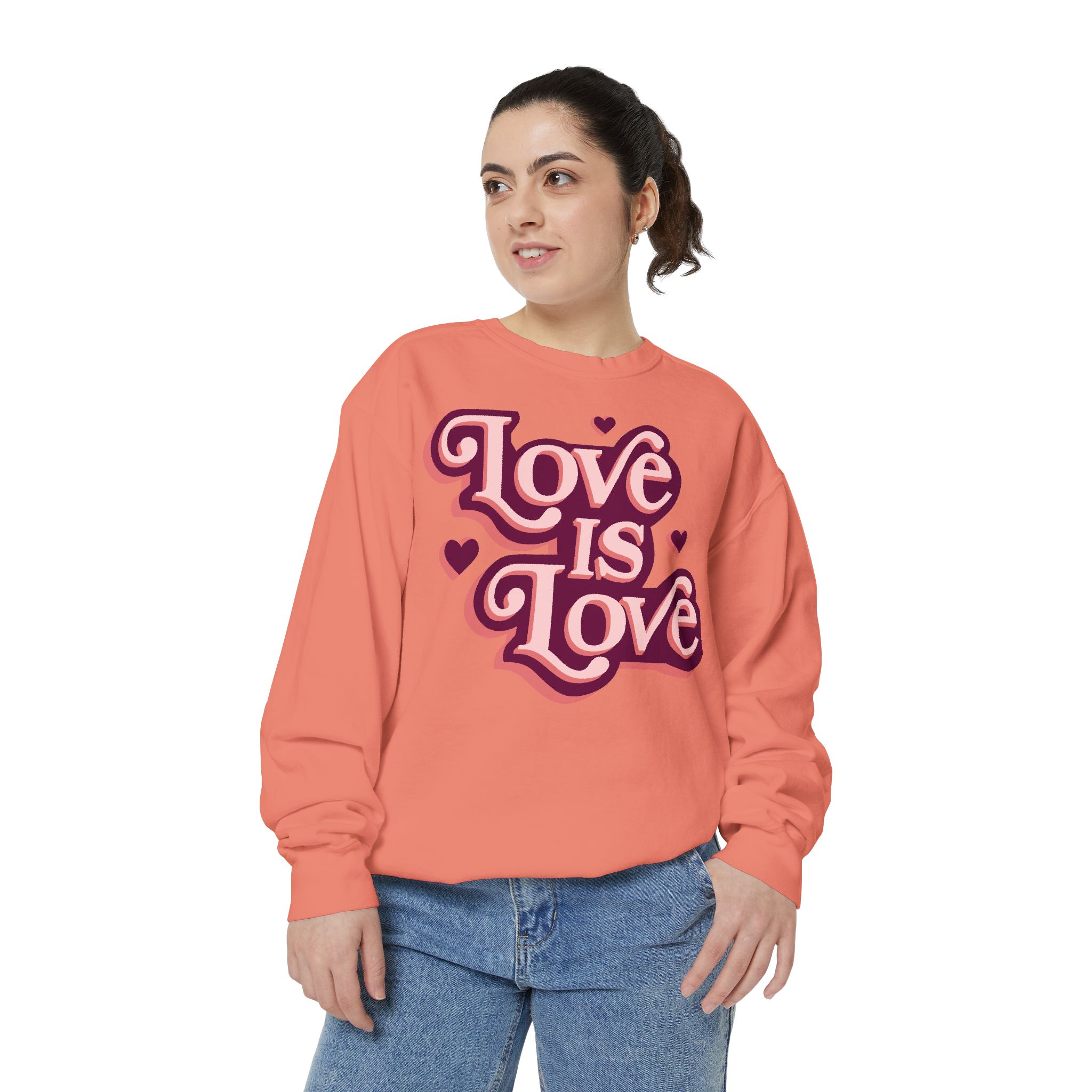 Love Is Love Sweatshirt — Retro Script Pride Pullover - Image 5