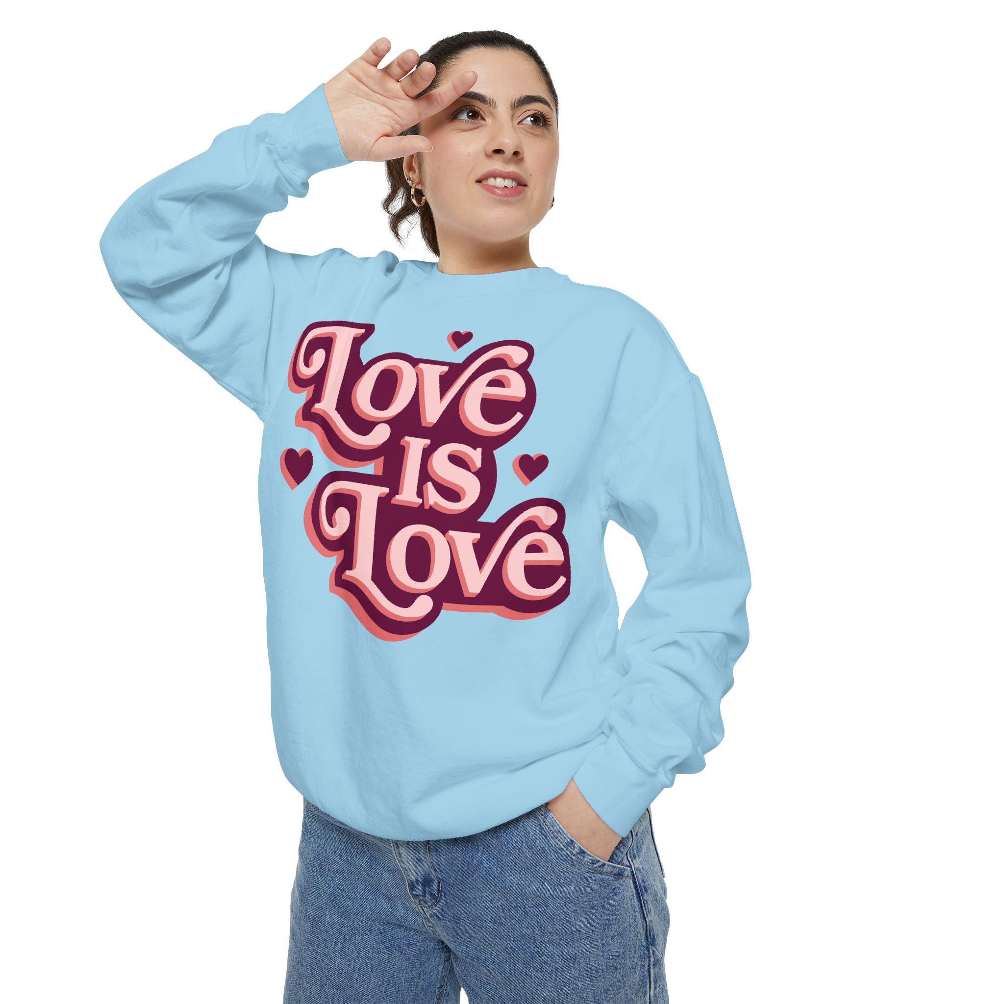 Love Is Love Sweatshirt — Retro Script Pride Pullover - Image 9