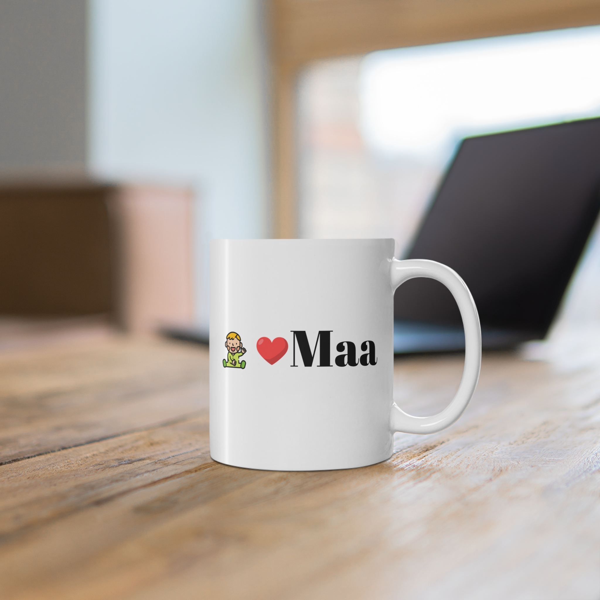I love Maa Mug — Cute Mom Gift 11oz - Image 4