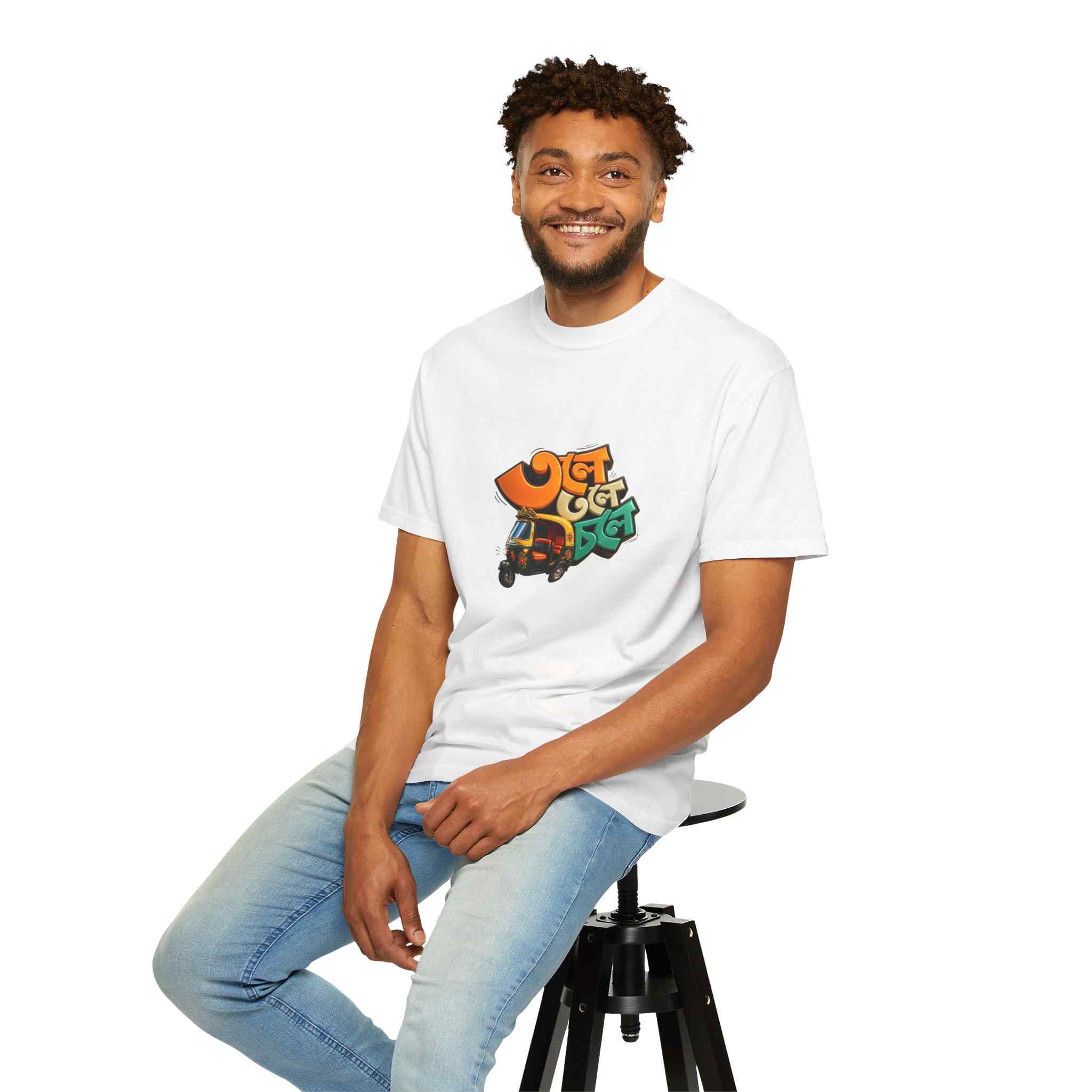 Auto Rickshaw Graffiti T-Shirt — "Tole Tole Tempu Chole" - Image 12
