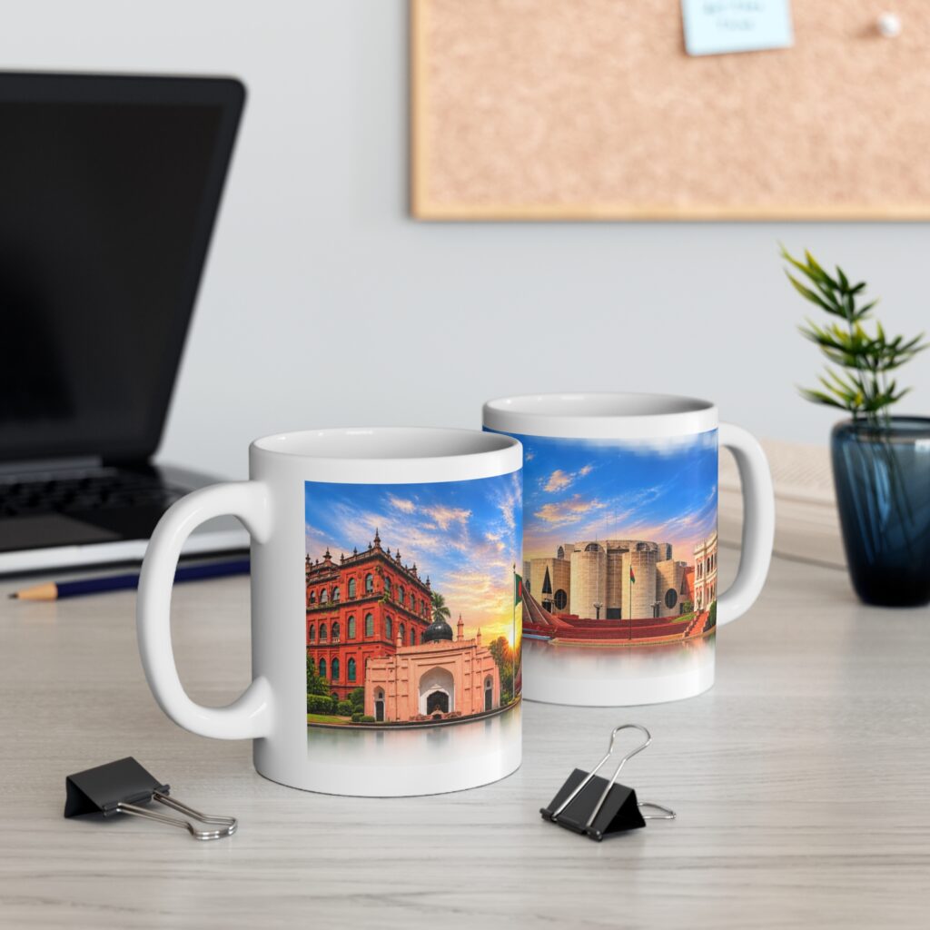 11oz Mug — Bangladesh Landmark Panorama: National Memorial Mug