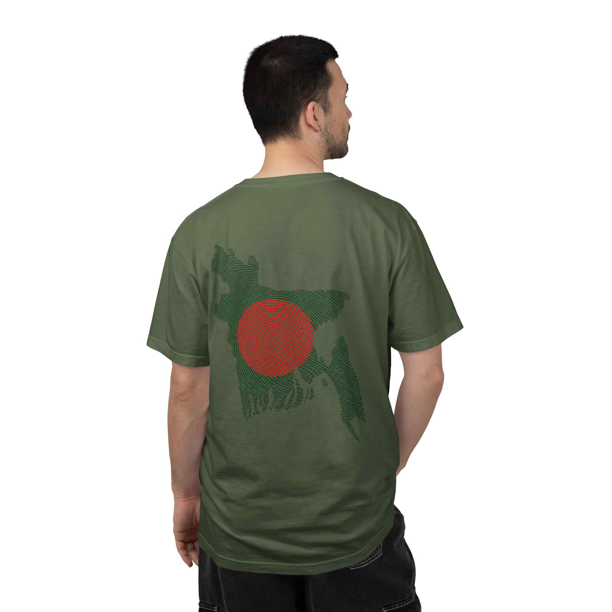 T-Shirt — Bangladeshi Map Fingerprint Graphic Tee - Image 6