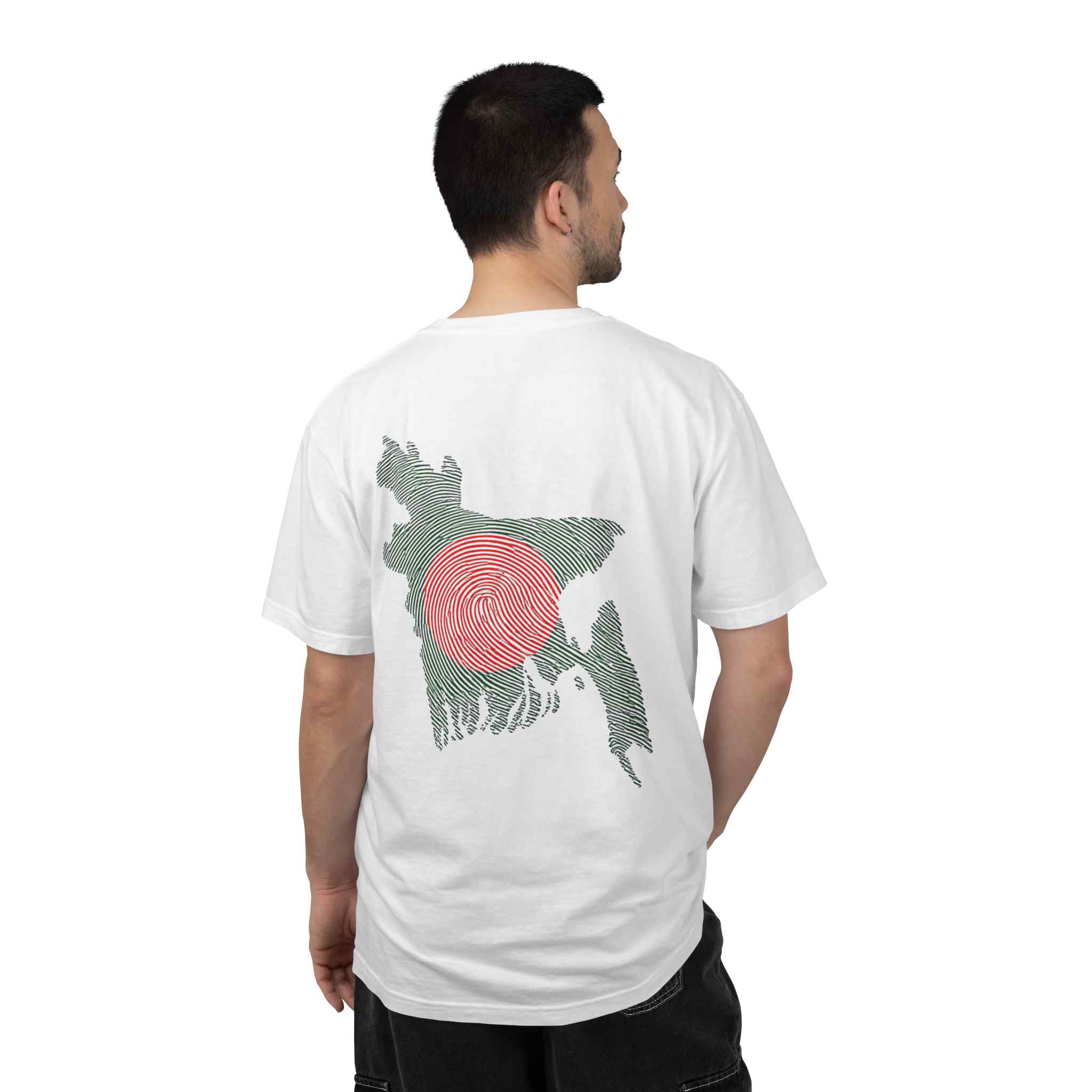 T-Shirt — Bangladeshi Map Fingerprint Graphic Tee - Image 7