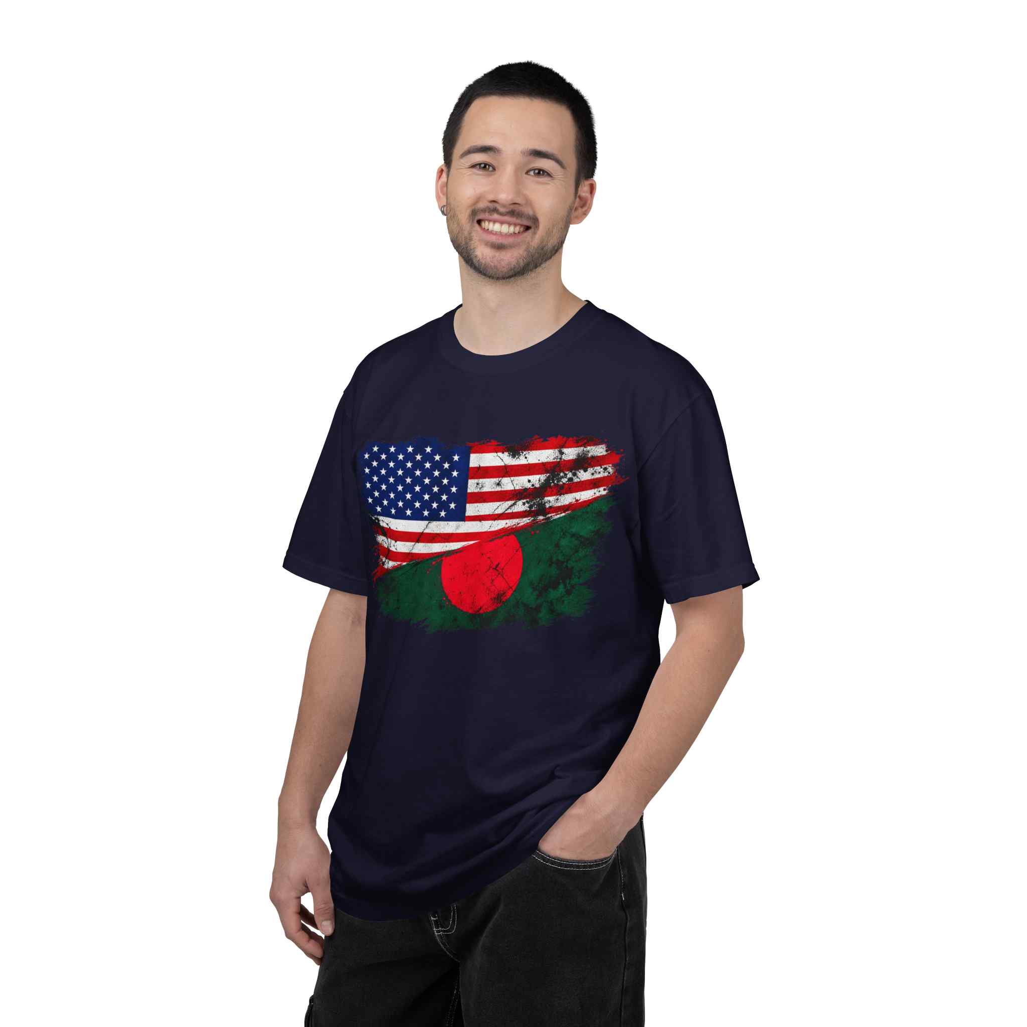 USA × Bangladesh Flag T-Shirt - Image 4