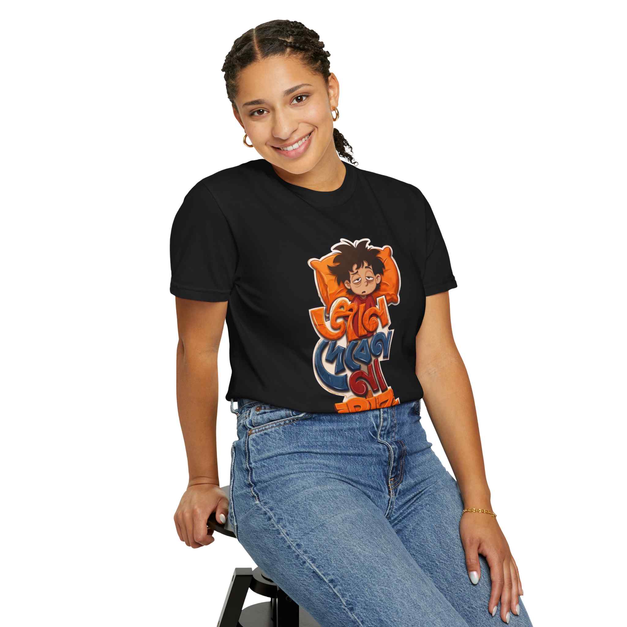 Sleepy Kid Cartoon T-Shirt — "Giam Dibenna PlZ" Graphic Tee - Image 7