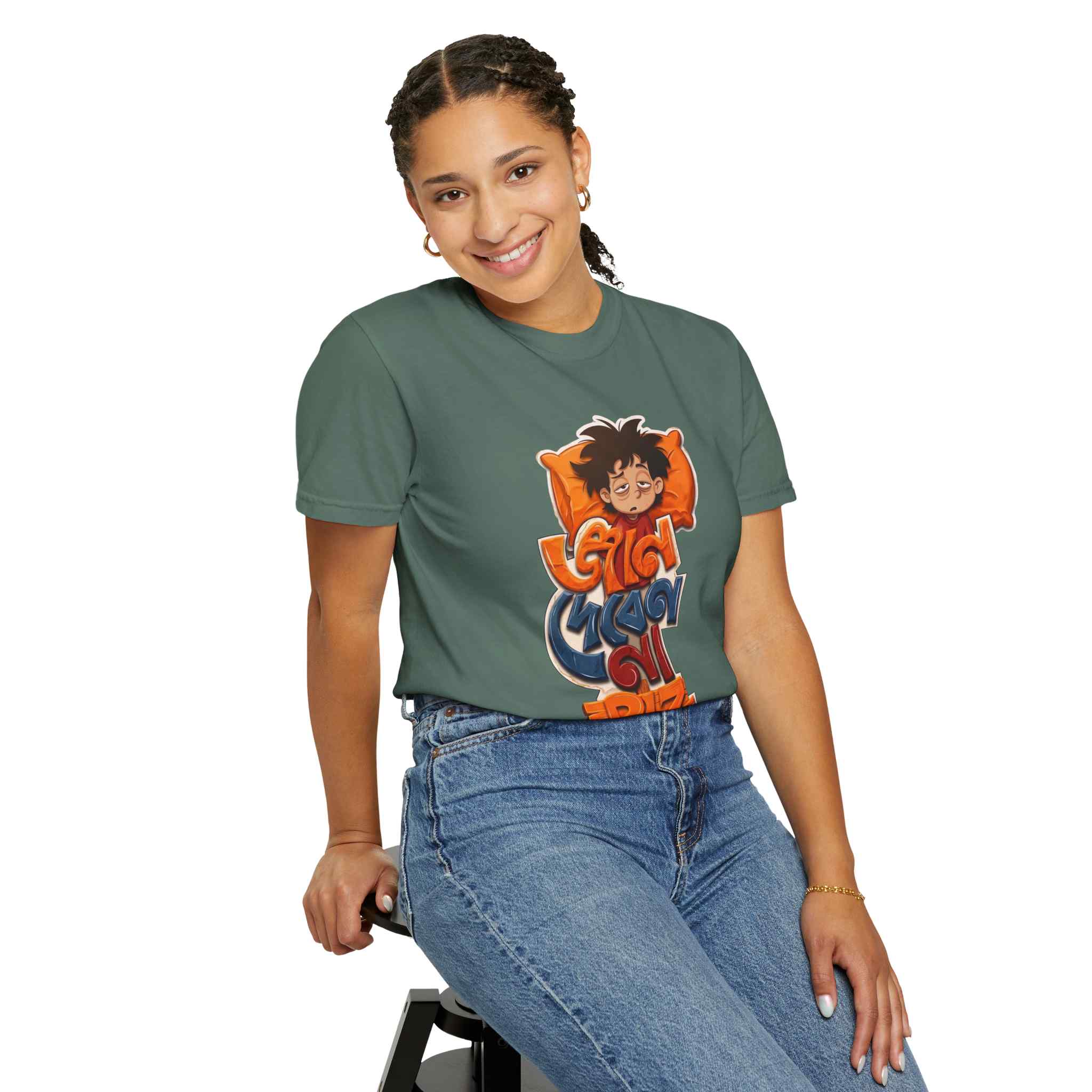 Sleepy Kid Cartoon T-Shirt — "Giam Dibenna PlZ" Graphic Tee - Image 8