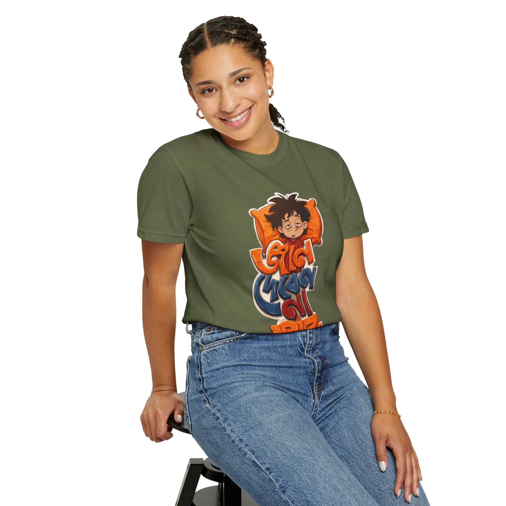 Sleepy Kid Cartoon T-Shirt — "Giam Dibenna PlZ" Graphic Tee - Image 9