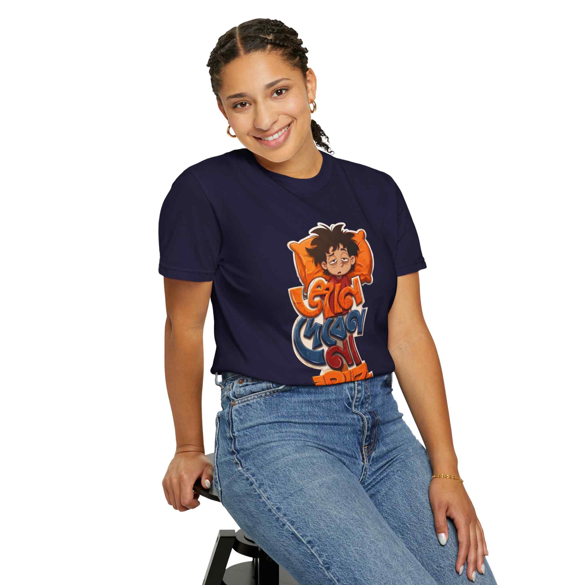 Sleepy Kid Cartoon T-Shirt — "Giam Dibenna PlZ" Graphic Tee - Image 10