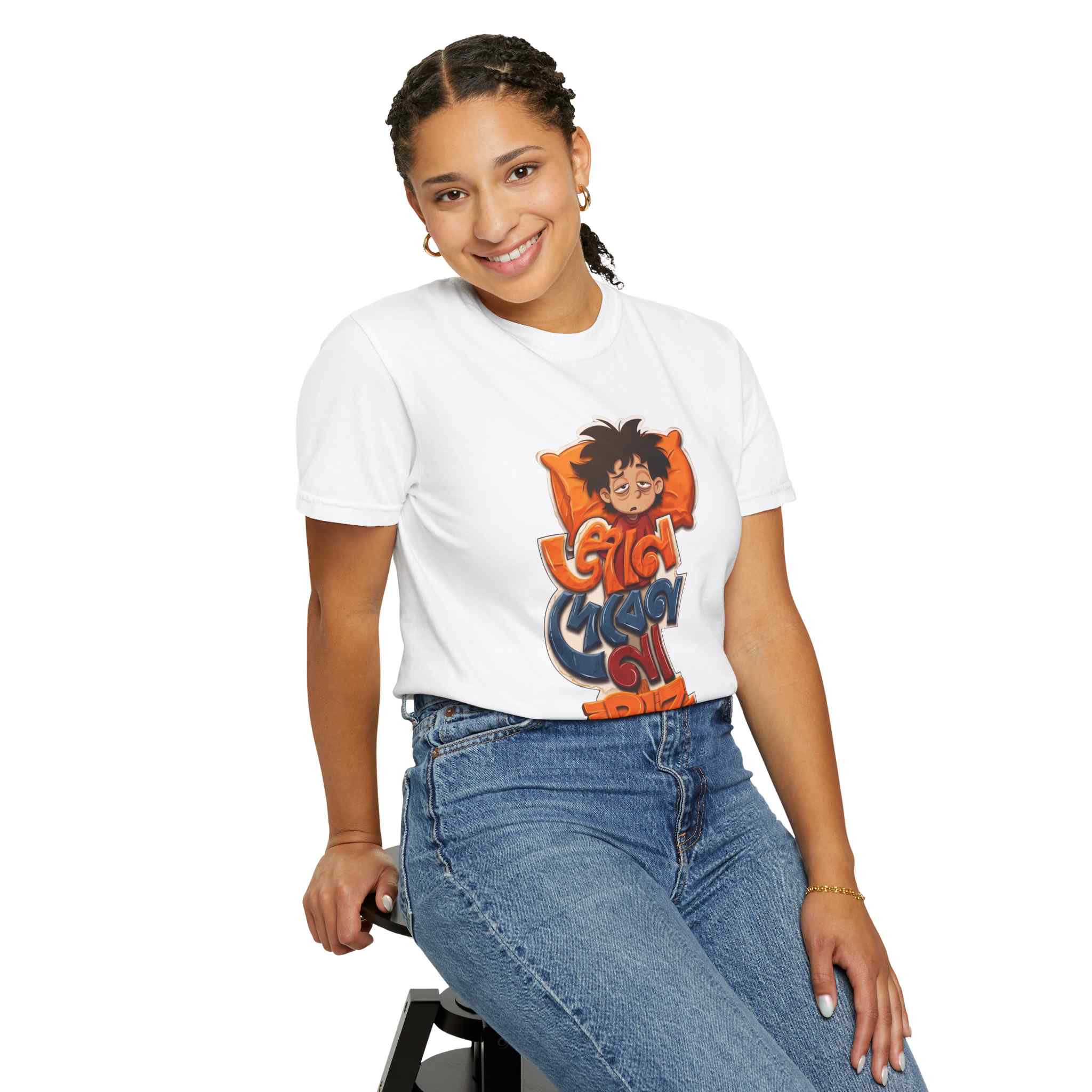 Sleepy Kid Cartoon T-Shirt — "Giam Dibenna PlZ" Graphic Tee - Image 11